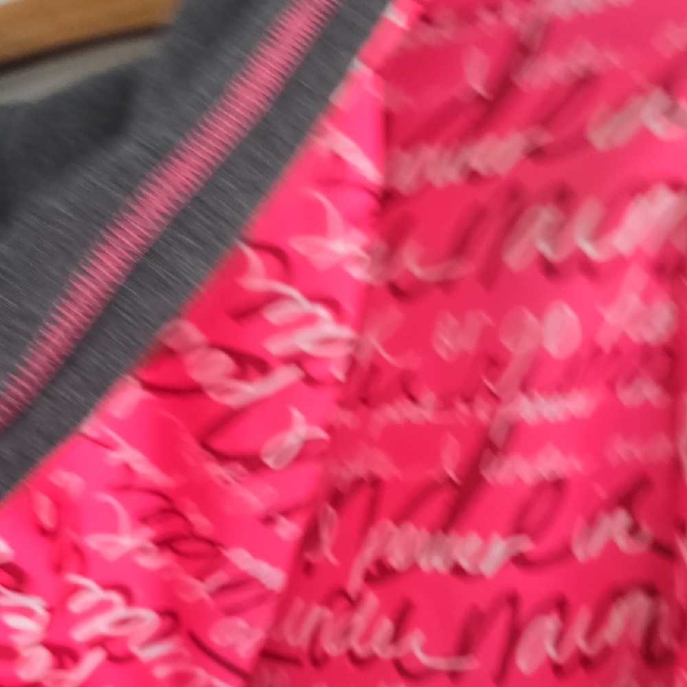 Under Armour Pink Script Print Pullover Sweater - image 7